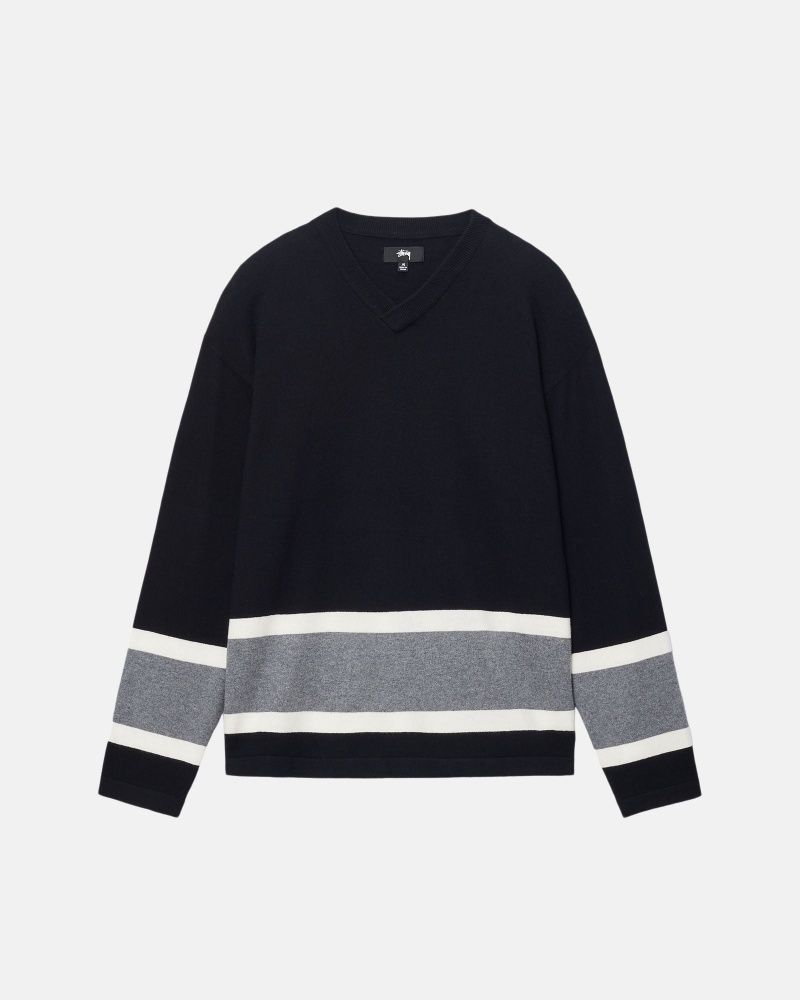 Black Stüssy Hockey Sweater | NKWS6-0781