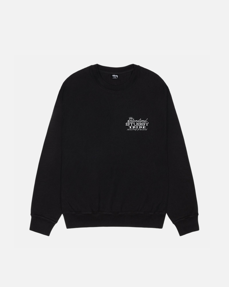 Black Stüssy IST Crew Pigment Dyed | KOZJ5-3974