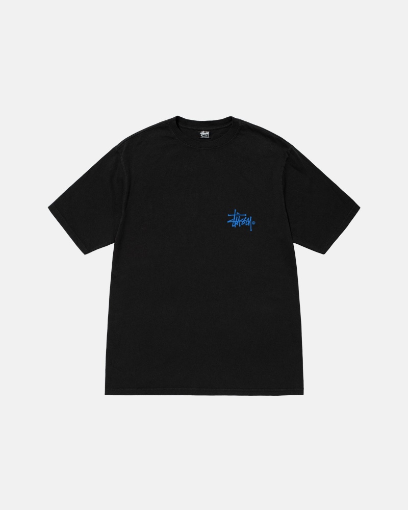 Black Stüssy Ist Venus Pigment Dyed Tee | TUFC3-2970