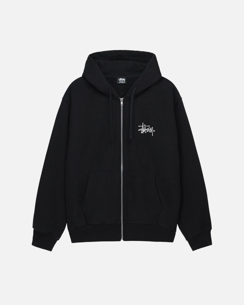 Black Stüssy Ist Venus Zip Hoodie | GSOZ4-3921