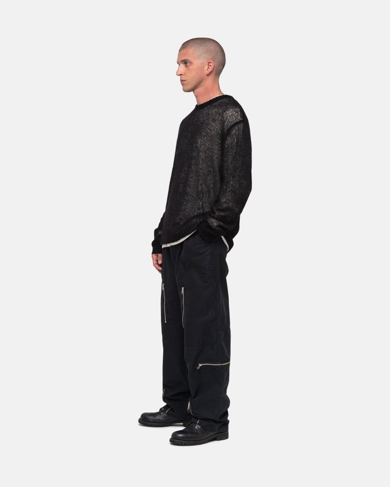 Black Stüssy Nyco Flight Pant | YDOU5-8162