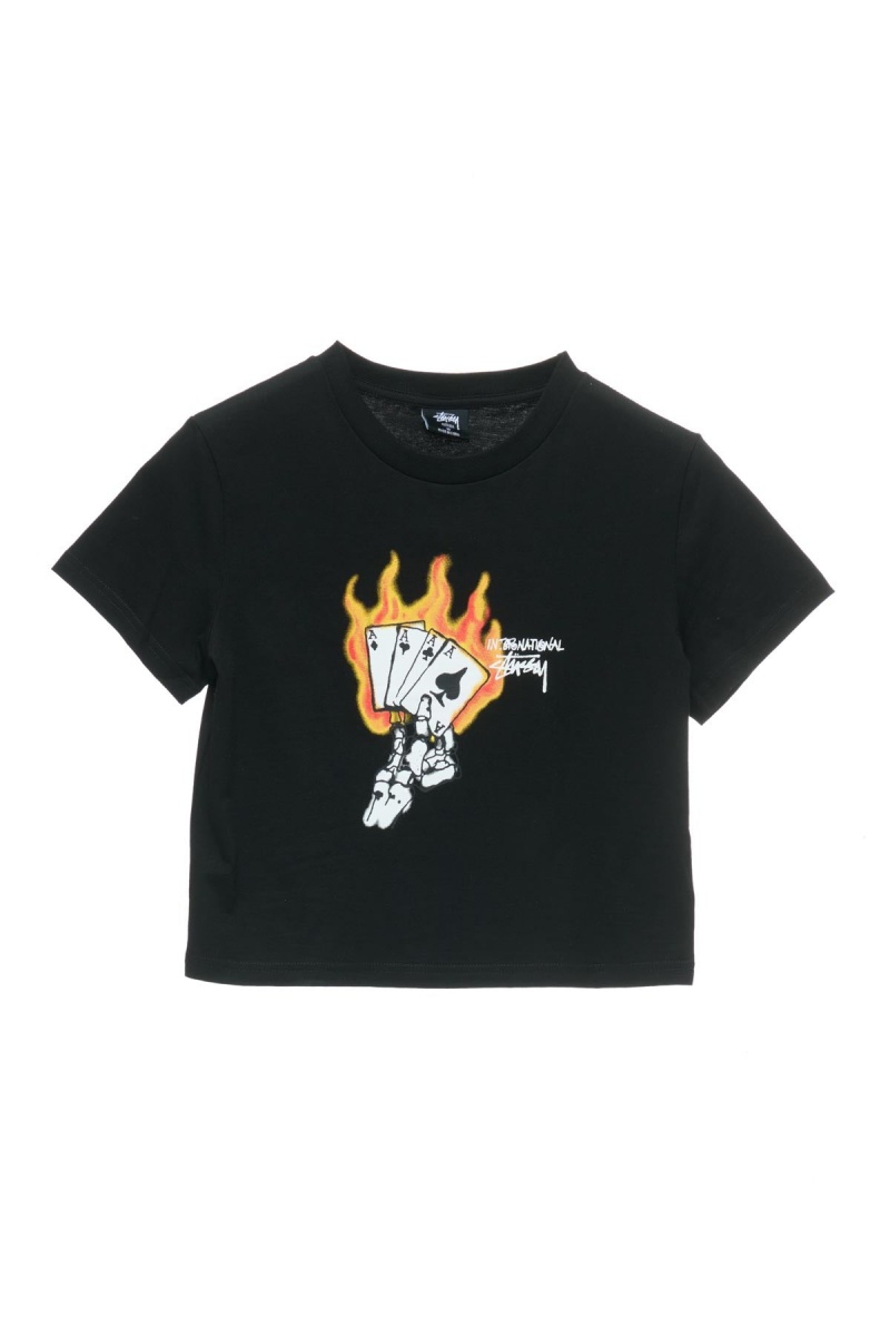 Black Stüssy Read Em N\' Weep Slim Tee | YVRHZW-253