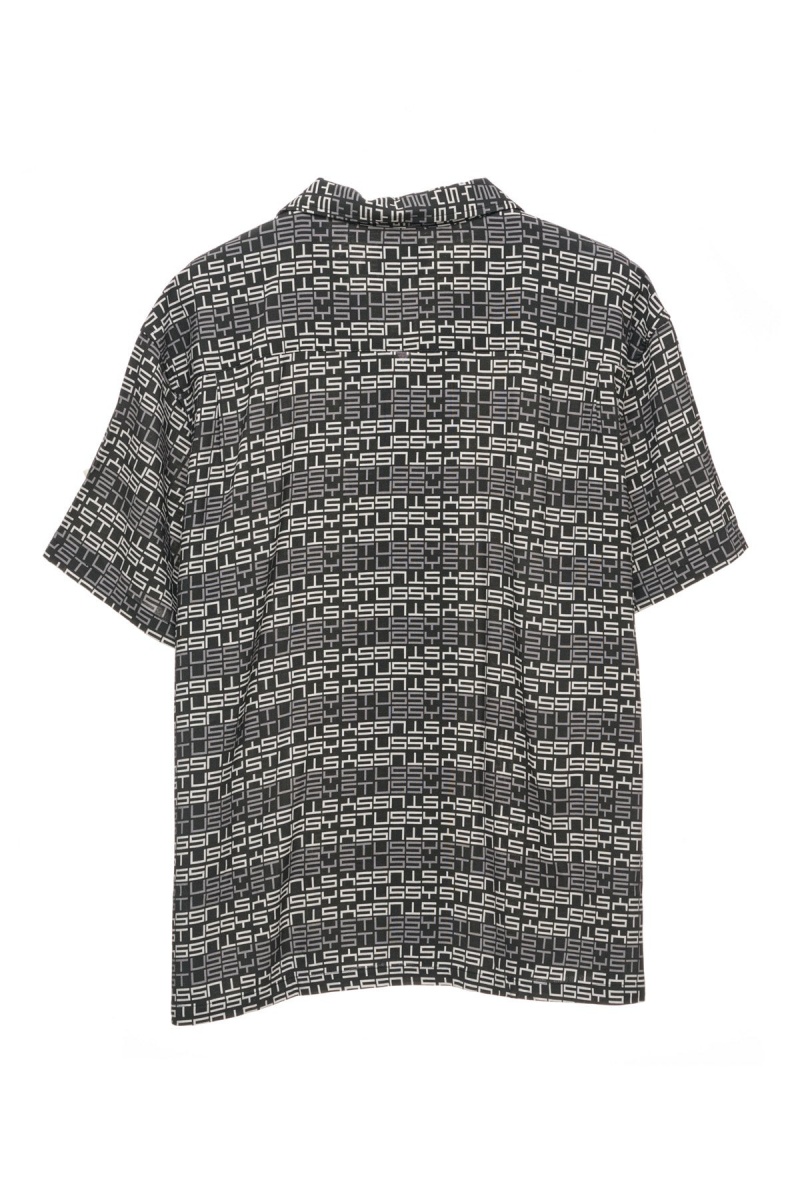 Black Stüssy Repeat Ss Shirt | MEOJGI-792