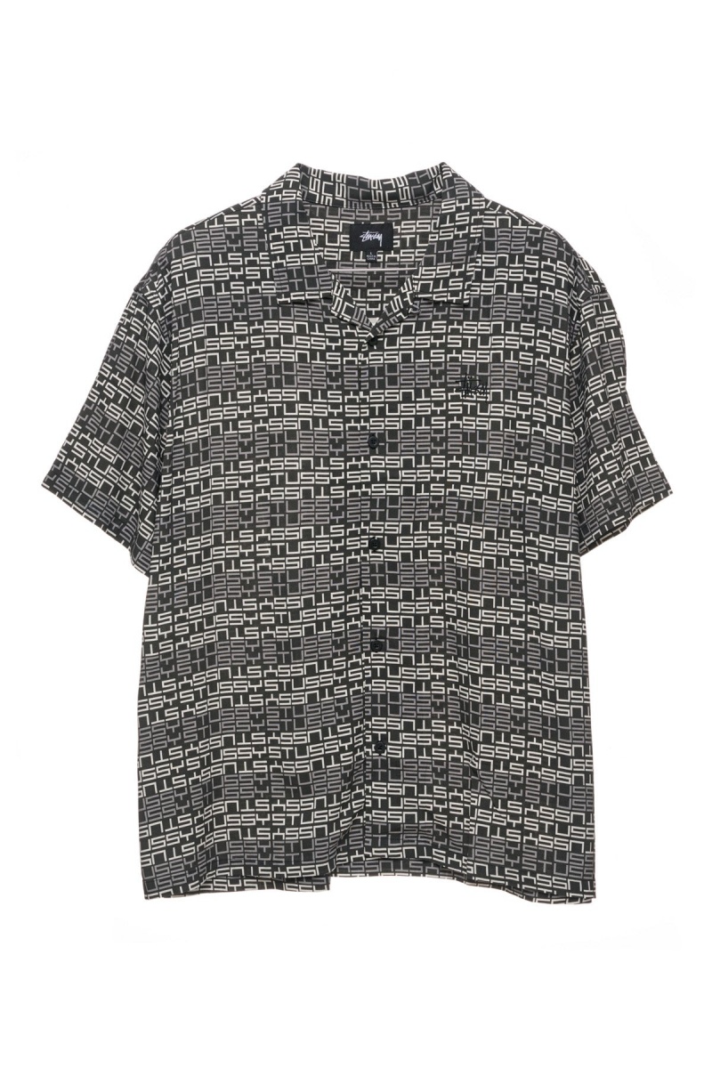 Black Stüssy Repeat Ss Shirt | MEOJGI-792