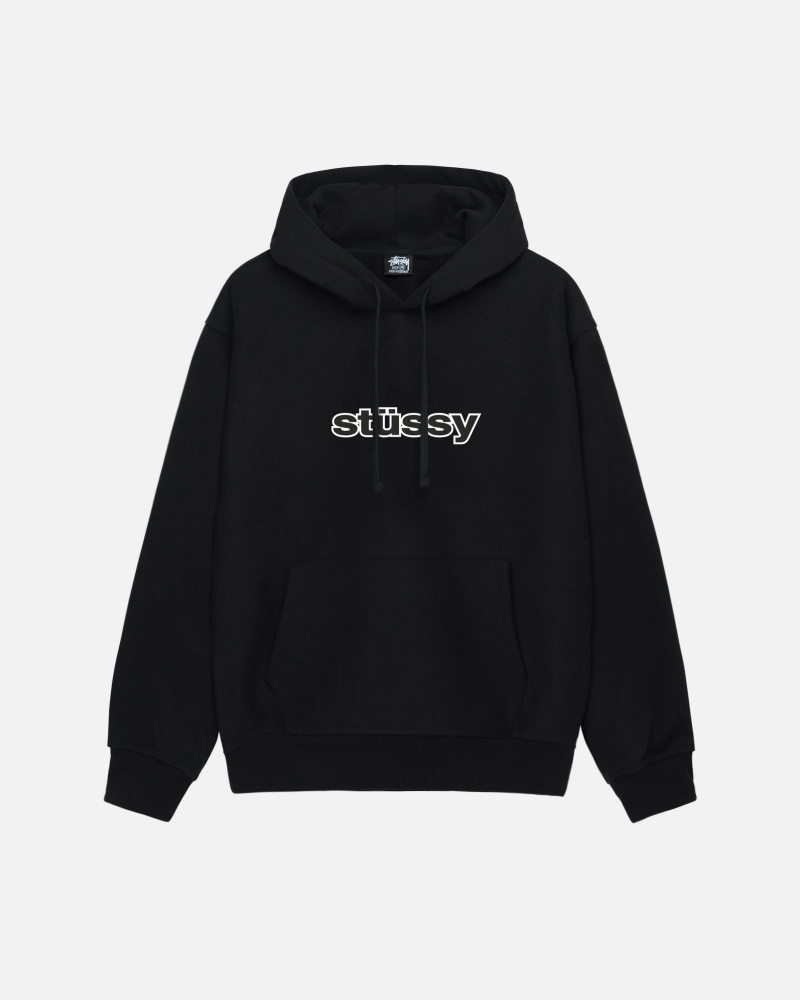 Black Stüssy SS-Link Hoodie | PKYA6-9572