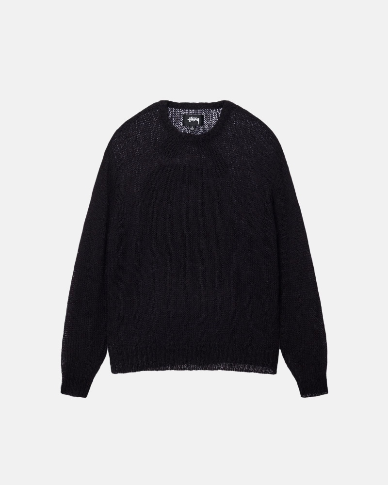 Black Stüssy S Loose Knit Sweater | HSAY2-9153