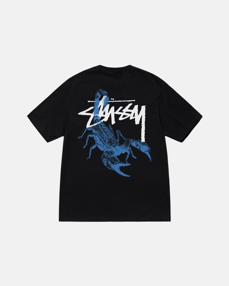 Black Stüssy Scorpion Tee | PEKW-71083