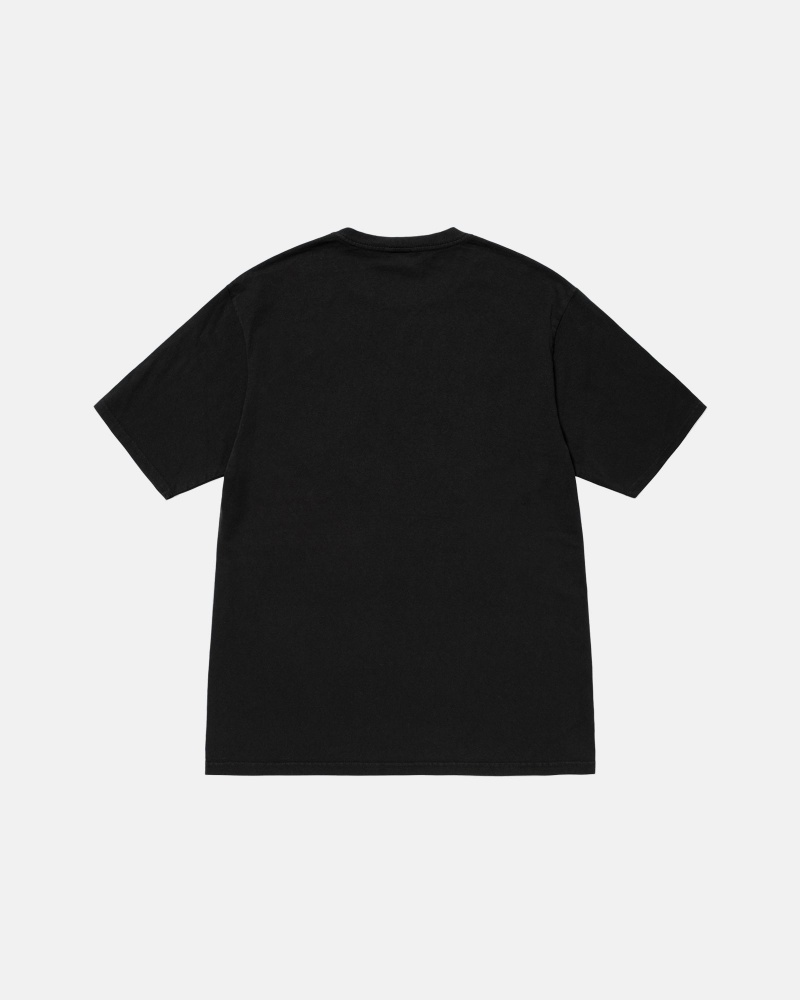 Black Stüssy Small Stock Tee Pigment Dyed | BSJW7-1946