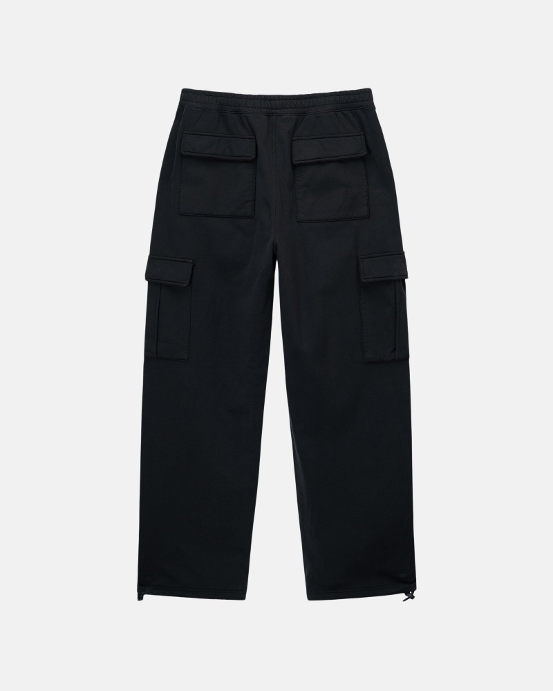 Black Stüssy Sport Cargo Fleece Pant | TNEX5-1684