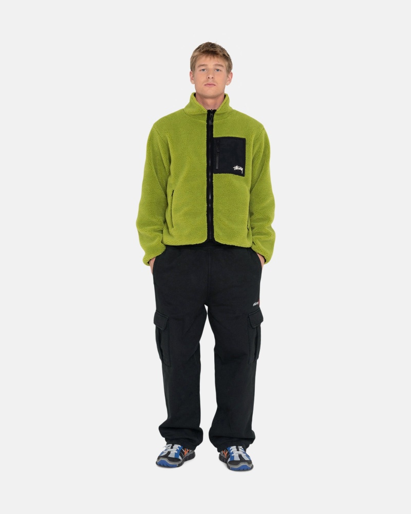 Black Stüssy Sport Cargo Fleece Pant | TNEX5-1684