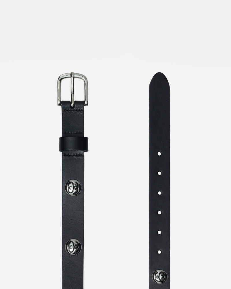 Black Stüssy Ss-Link Studded Belt | ZEUM-18052