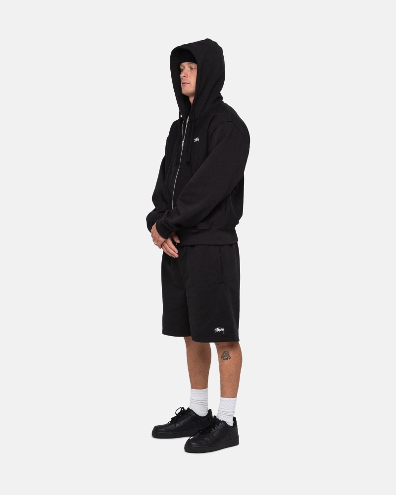 Black Stüssy Stock Logo Sweatshort | KDZS8-7203