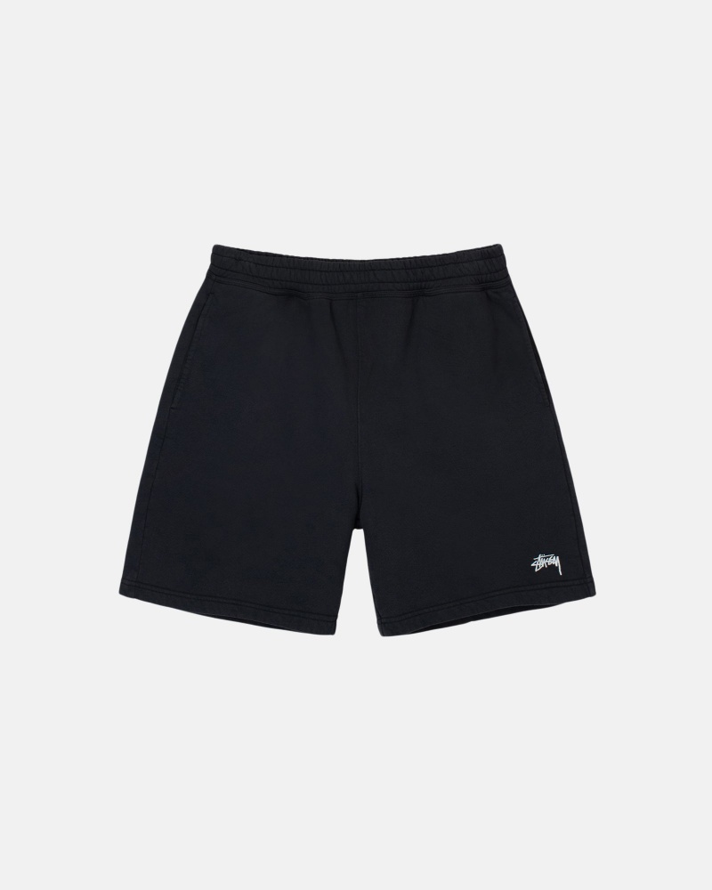 Black Stüssy Stock Logo Sweatshort | KDZS8-7203