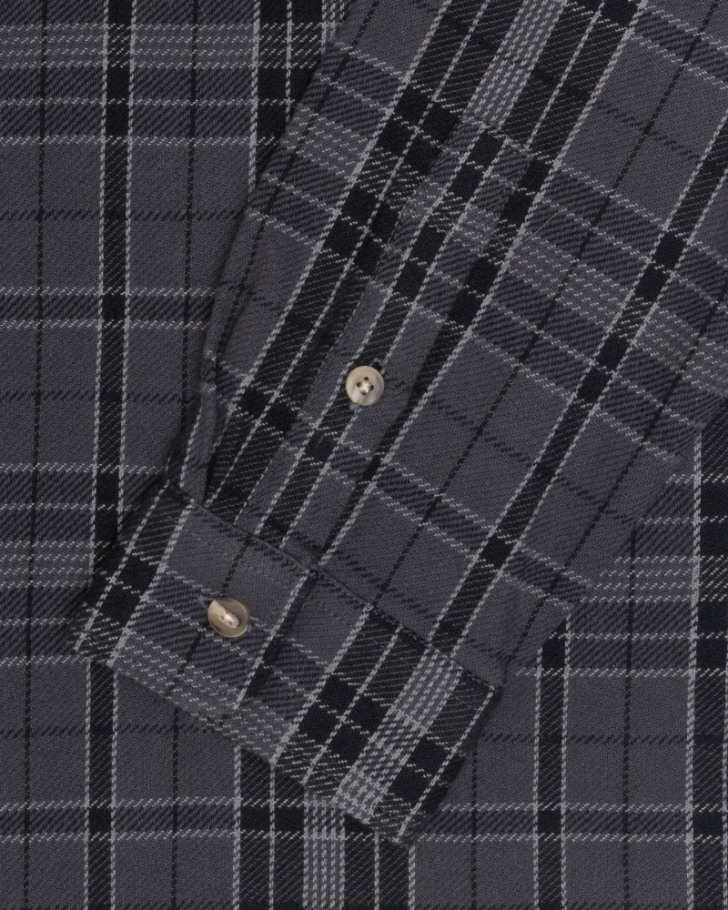 Black Stüssy Stones Plaid Shirt | SCWD5-3640