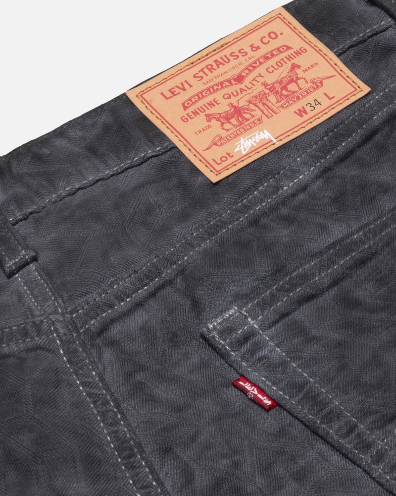 Black Stüssy & Levi's Dyed Jacquard Jean | LIAM-18753