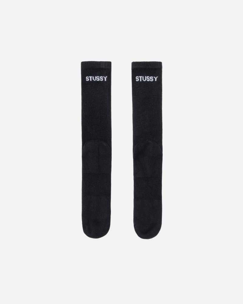 Black Stüssy & Nike Dri-Fit Crew Sock Pack | DLAW9-7638