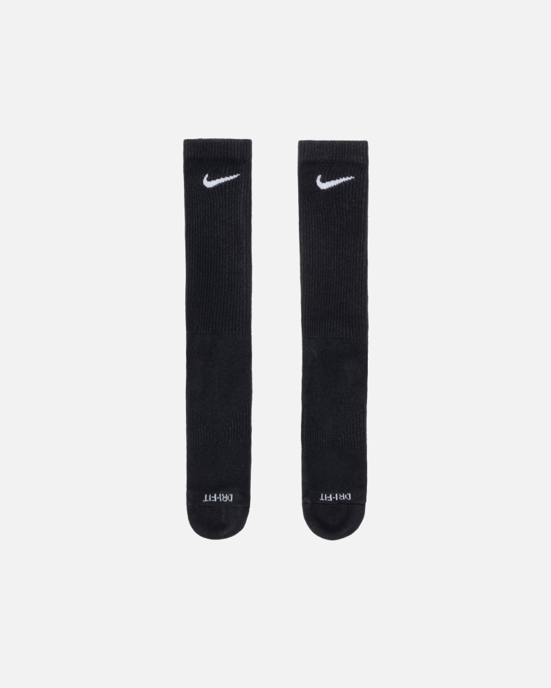 Black Stüssy & Nike Dri-Fit Crew Sock Pack | DLAW9-7638