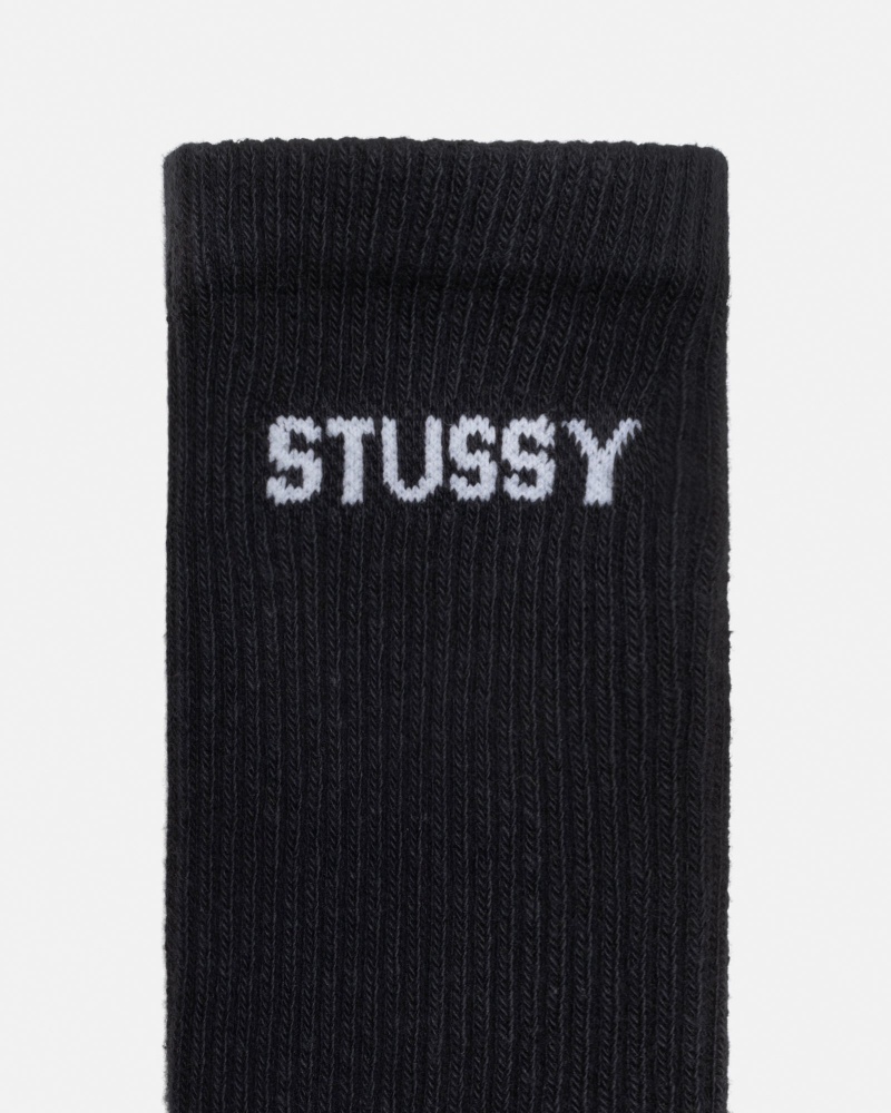 Black Stüssy & Nike Dri-Fit Crew Sock Pack | DLAW9-7638