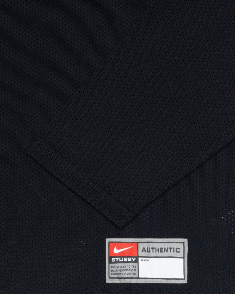 Black Stüssy & Nike Dri Fit Mesh Jersey | QNTC5-8149