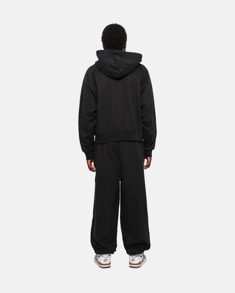 Black Stüssy & Nike Stone Washed Fleece Pant | VMDE5-3790