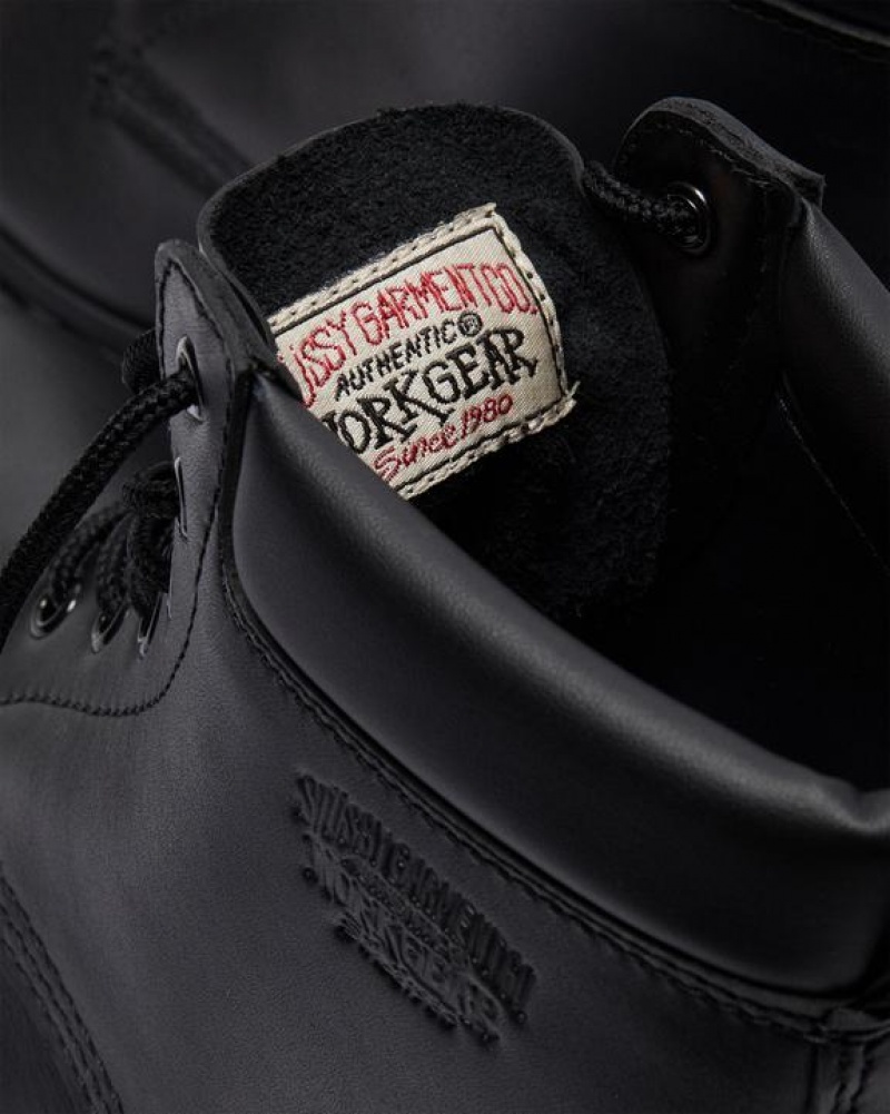 Black Stüssy x Dr. Martens 939 Leather Ankle Boots | SKU27584001