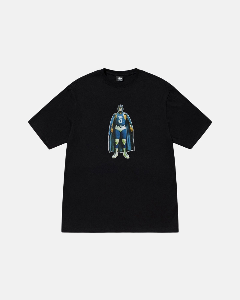 Black Stüssy Stussy Lucha Tee | GDTK-26805