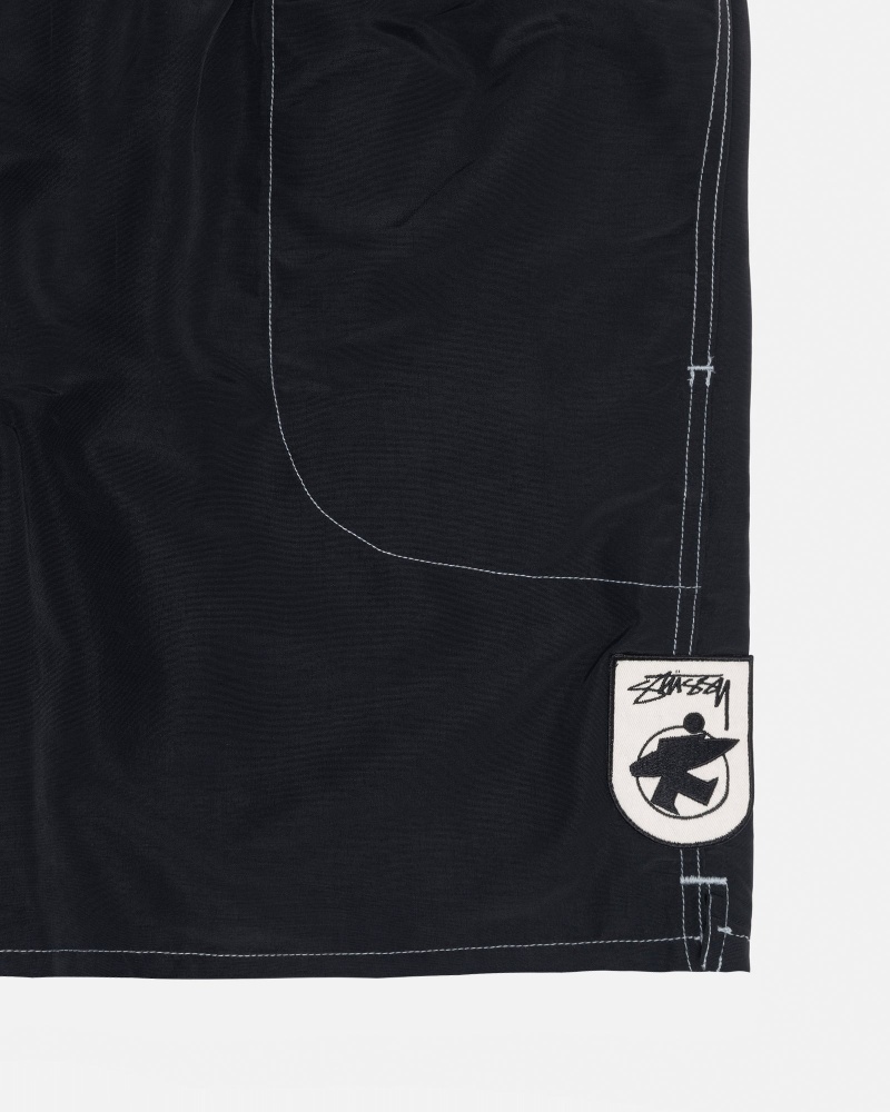 Black Stüssy Surfman Patch Water Short | EHPF8-1745