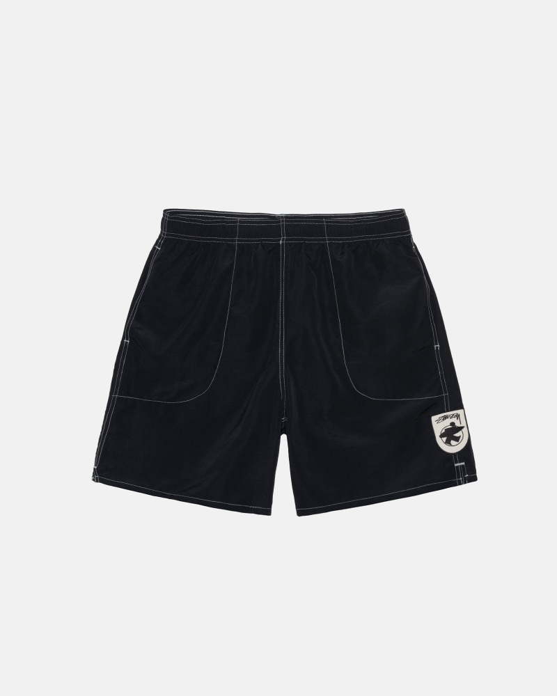 Black Stüssy Surfman Patch Water Short | EHPF8-1745