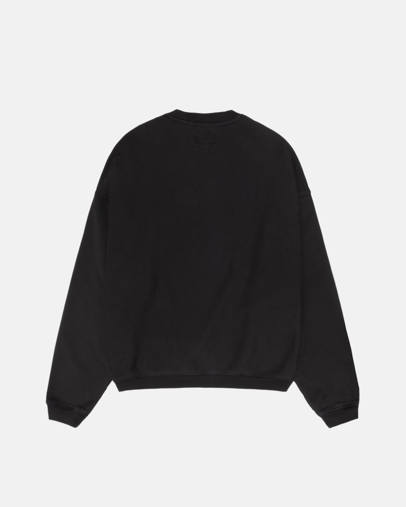 Black Stüssy Varsity Oversized Crew | UVXR9-4385