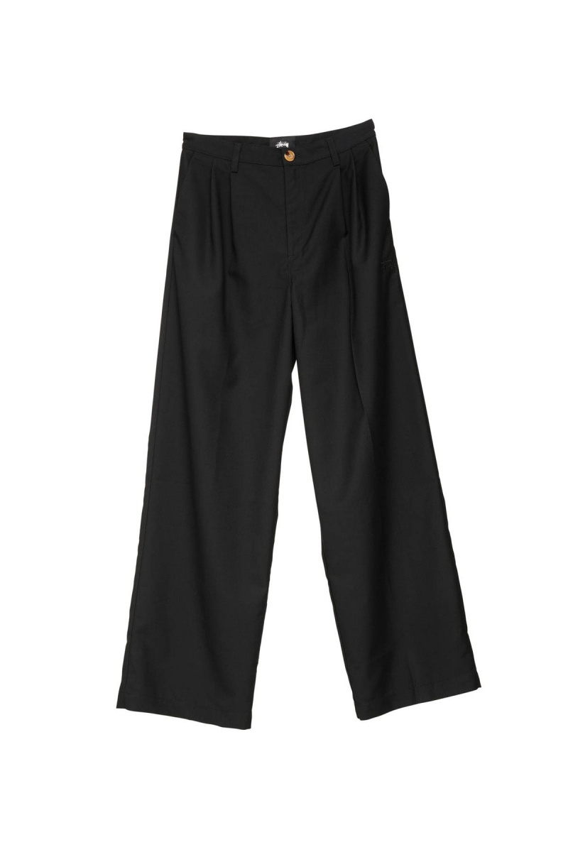 Black Stüssy Volume Pleated Pant | DAJSYV-812