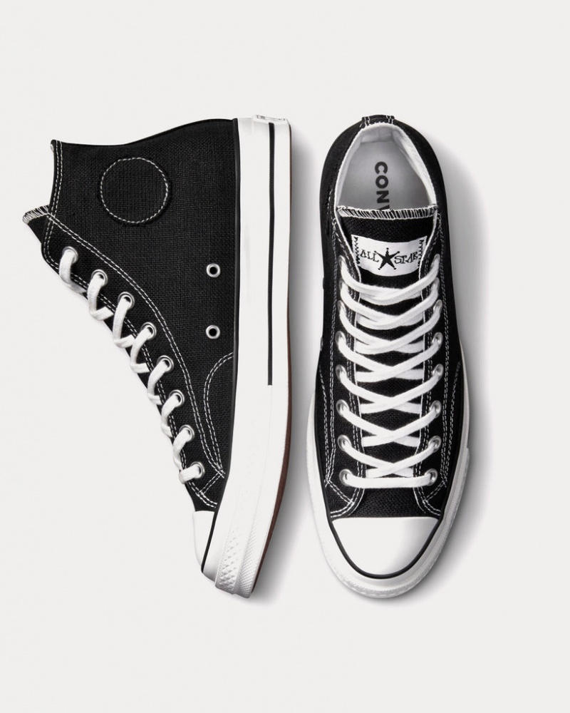 Black / White / Black Stüssy x Converse - Chuck 70 High Top Trainers A01765C | A01765C