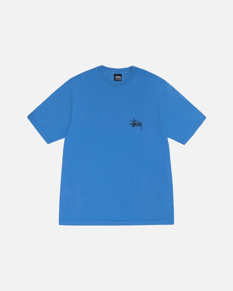 Blue Stüssy Basic Stussy Tee Pigment Dyed | PNRF7-9481