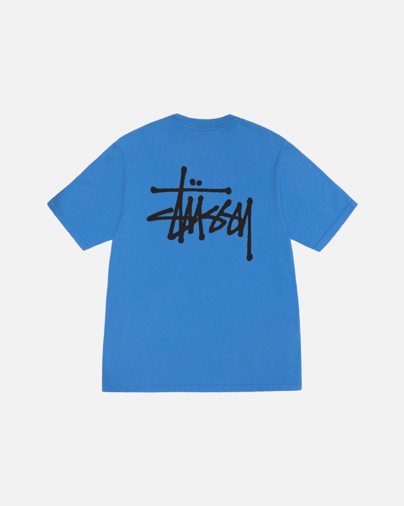 Blue Stüssy Basic Stussy Tee Pigment Dyed | PNRF7-9481