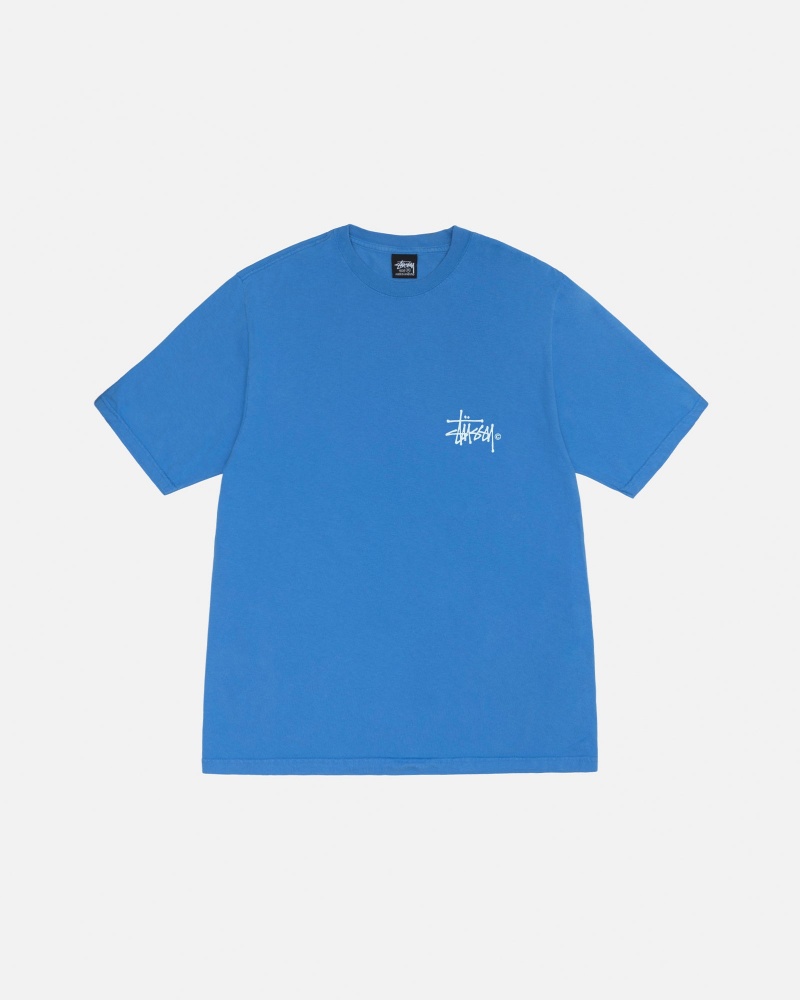 Blue Stüssy Ist Venus Pigment Dyed Tee | YTCP-60739