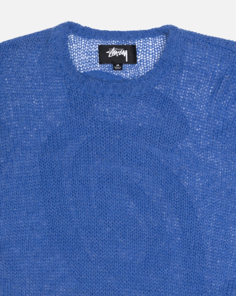 Blue Stüssy S Loose Knit Sweater | GMNV7-5614