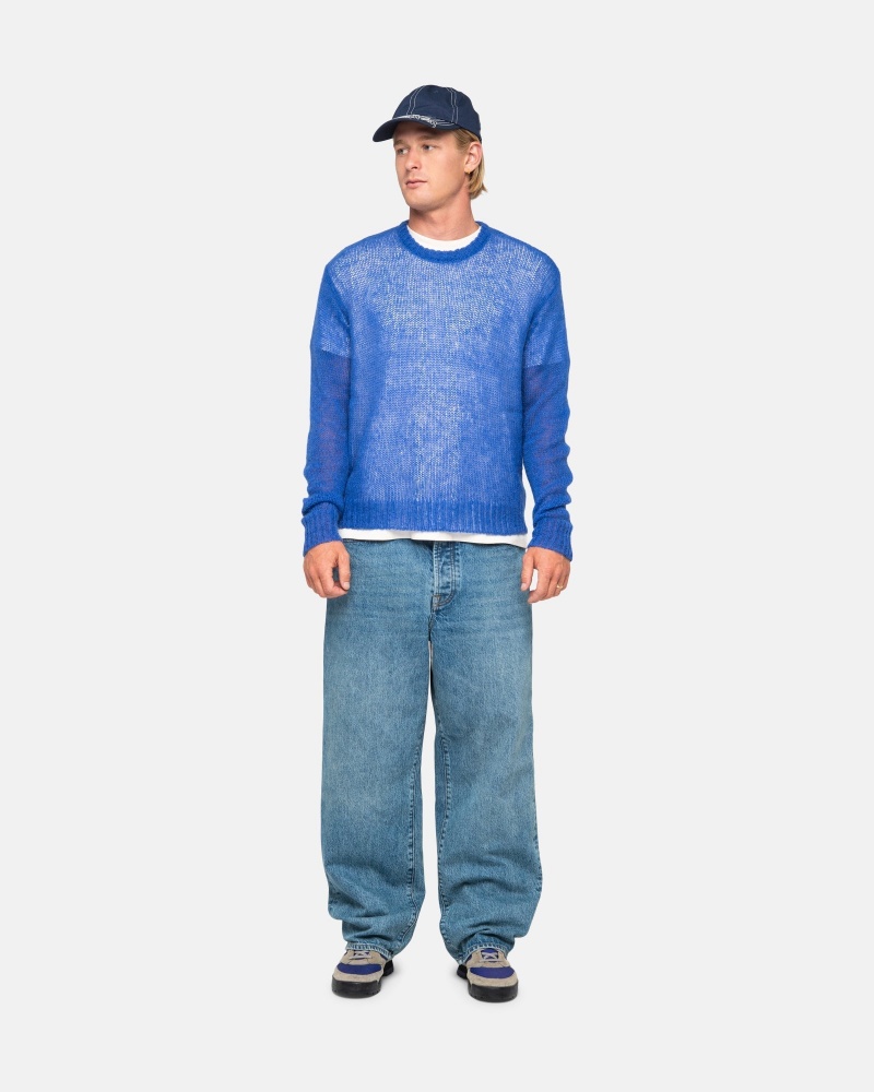 Blue Stüssy S Loose Knit Sweater | GMNV7-5614