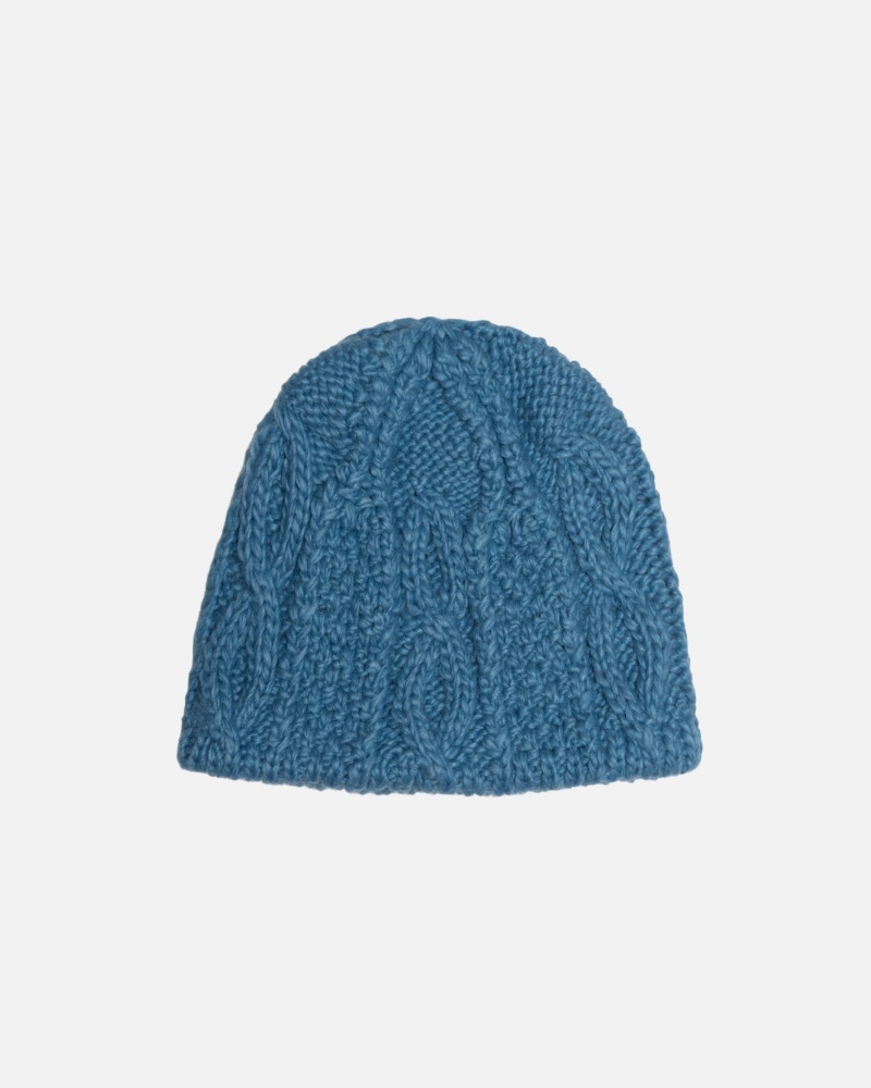 Blue Stüssy Skullcap Cable Knit | INXP-97256