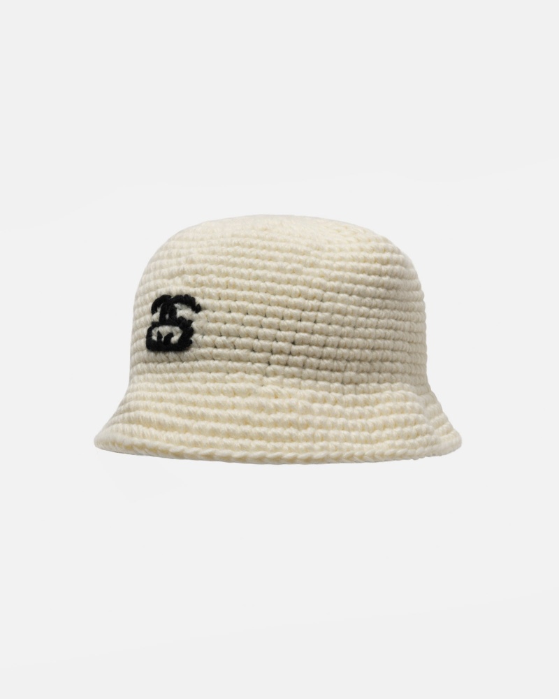 Bone Stüssy Bucket Hat SS Link Knit | CZKL-79830