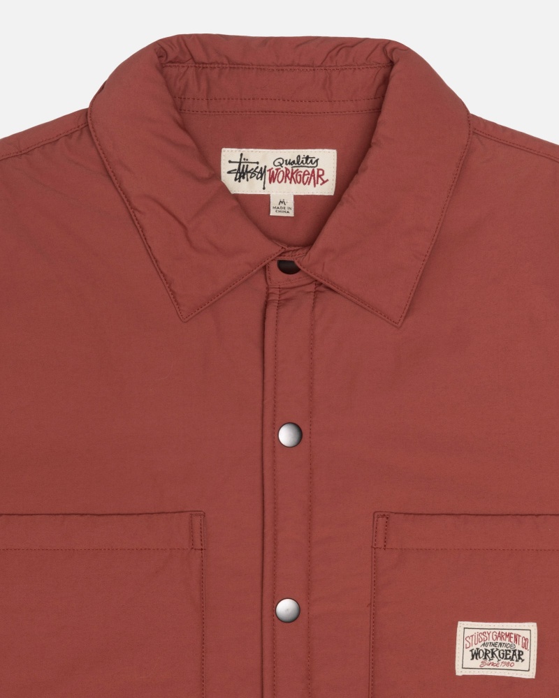 Brick Stüssy Padded Tech Over Shirt | ADZW6-2810