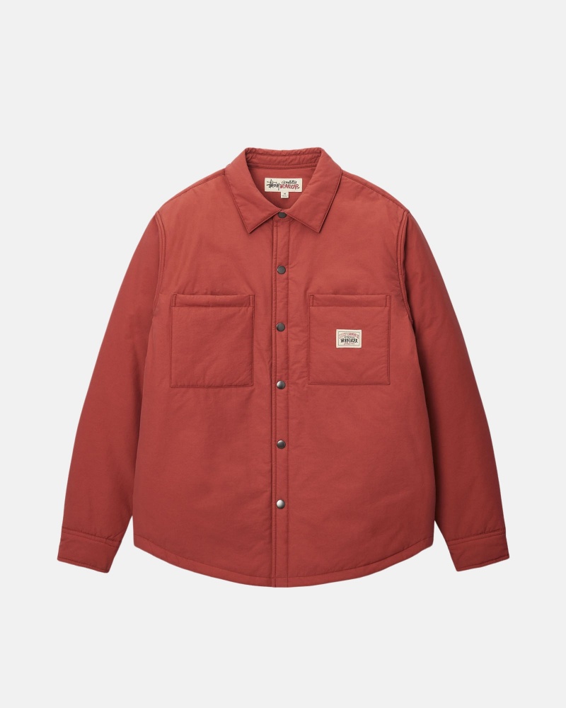 Brick Stüssy Padded Tech Over Shirt | ADZW6-2810