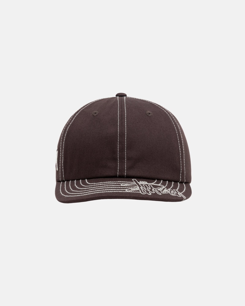 Brown Stüssy Low Pro Basic Stitch Strapback | TNDH0-1254