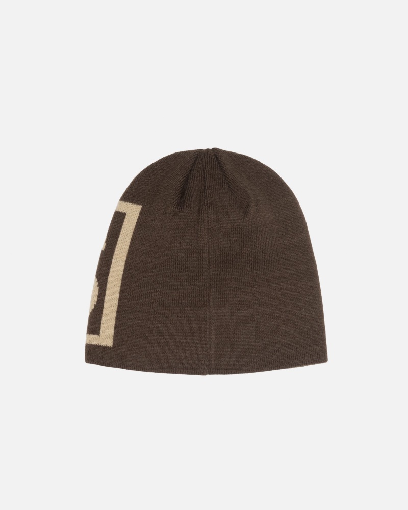 Brown Stüssy Skullcap SS Link | VIYR-93825