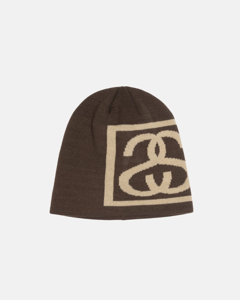 Brown Stüssy Skullcap SS Link | VIYR-93825