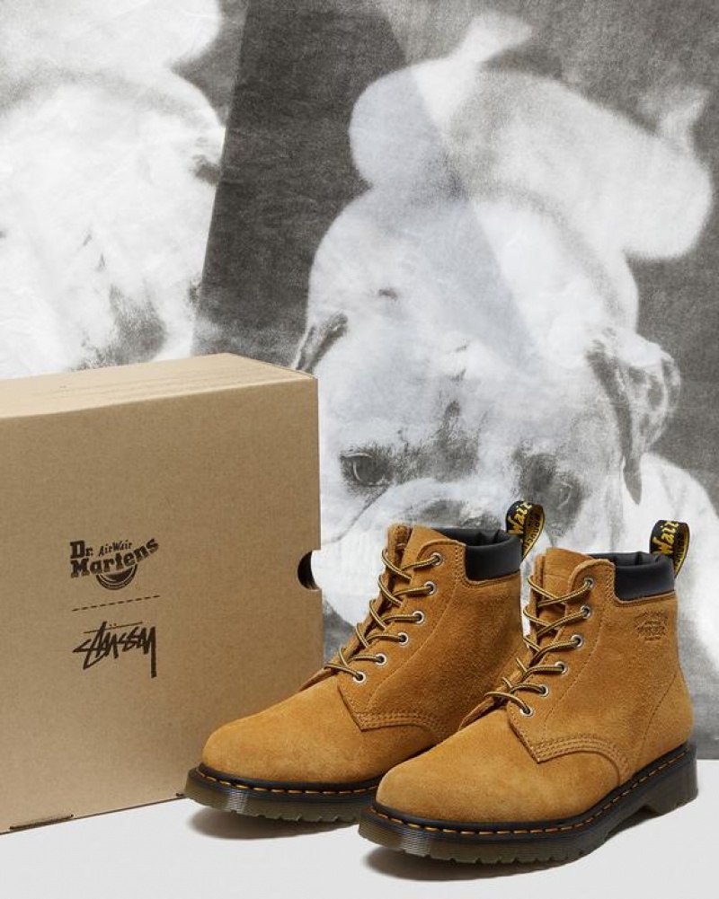 Brown Stüssy x Dr. Martens 939 Suede Ankle Boots | SKU27585231