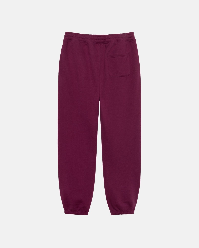 Burgundy Stüssy Stock Logo Sweatpant | OUXF9-0148