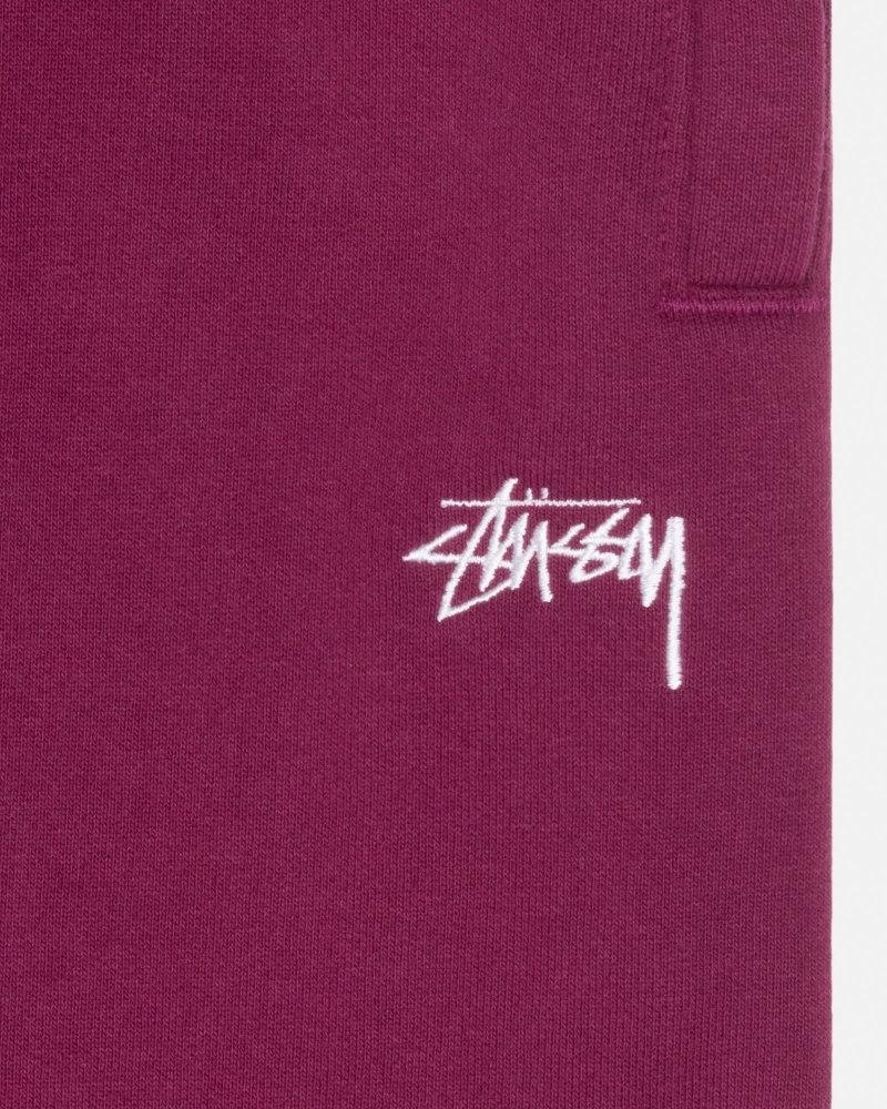 Burgundy Stüssy Stock Logo Sweatpant | OUXF9-0148