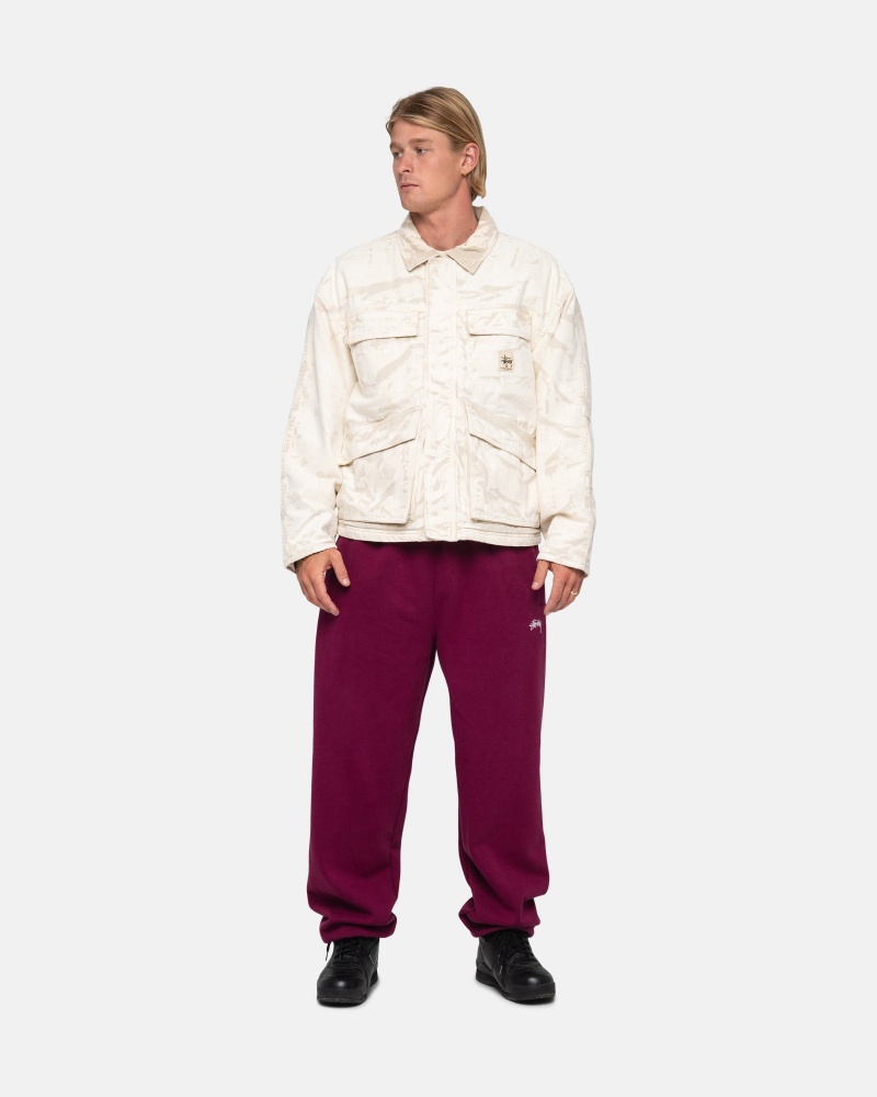 Burgundy Stüssy Stock Logo Sweatpant | OUXF9-0148