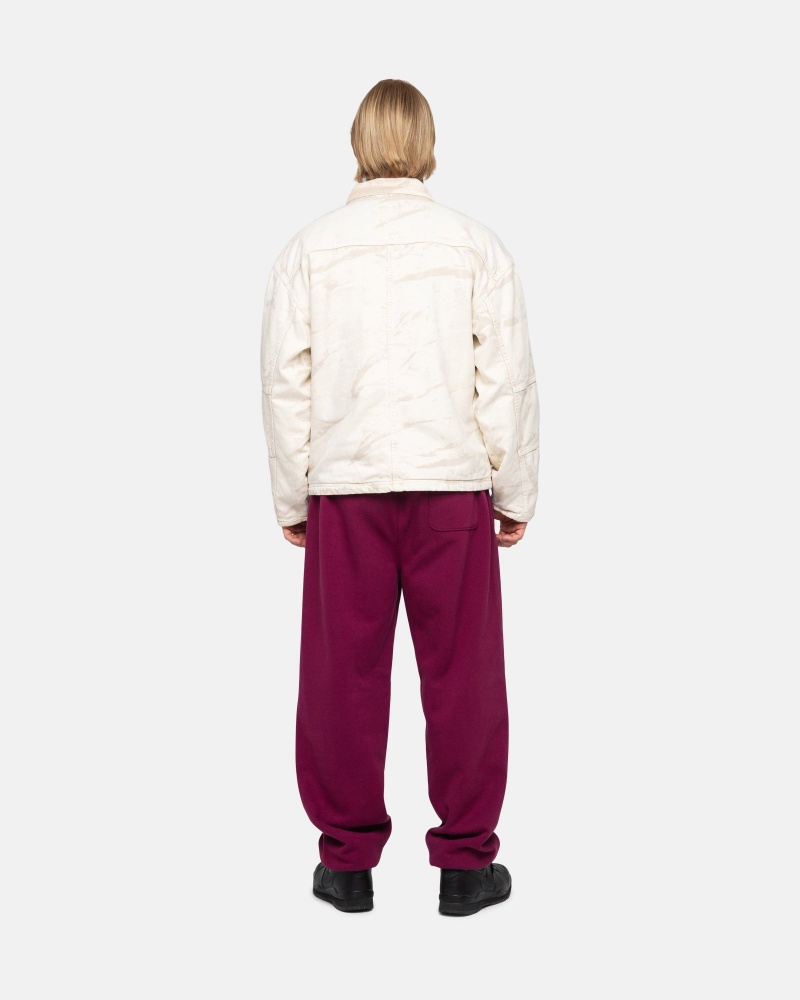 Burgundy Stüssy Stock Logo Sweatpant | OUXF9-0148