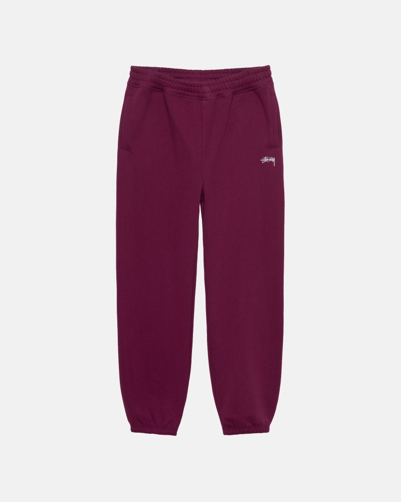 Burgundy Stüssy Stock Logo Sweatpant | OUXF9-0148