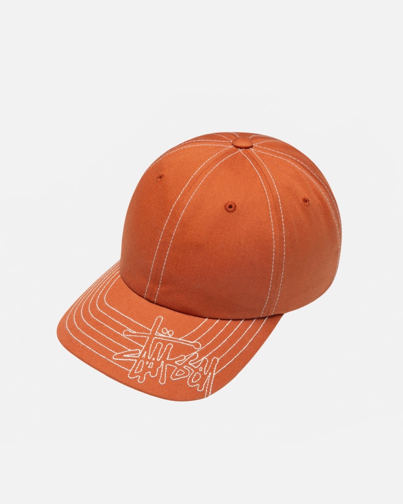 Burnt Orange Stüssy Low Pro Basic Stitch Strapback | BNZY2-8510